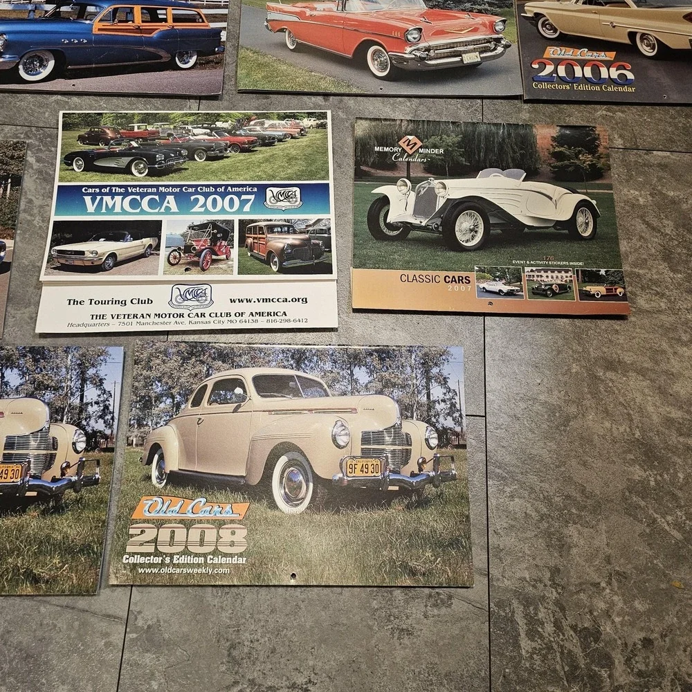 Lot Of 13 Vintage Classic Car Truck Tractor Calendars Variety 2001-2008 USA